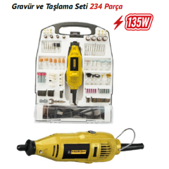 MEŞEM 234 PARÇA GARVÜR VE TAŞLAMA SETİ 135 W